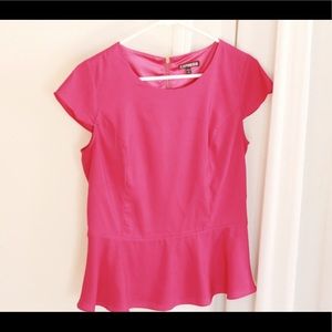 Magenta peplum top